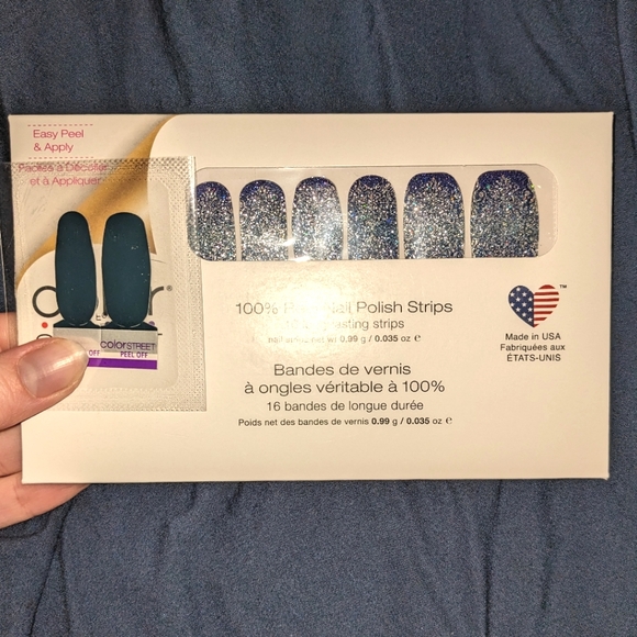 Last chance!Color Street Blue lot 3 Full Manicure Nail Polish Strips and Twosies - Picture 10 of 15
